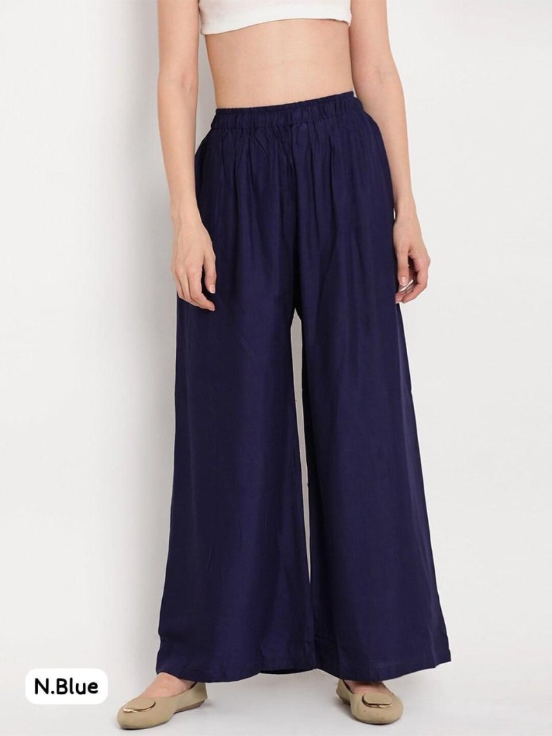 Tew Full Flair Rayon Elastic Waist Plazzo Bottom
